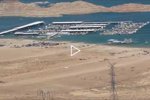 Lake mead Low water level Ghost railroad trail to Hover Dam  heat kills my camera battery