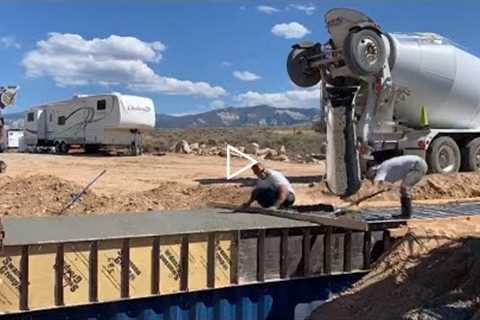 How WE Buried Our Shipping Container:Concrete Retention Wall & Slab