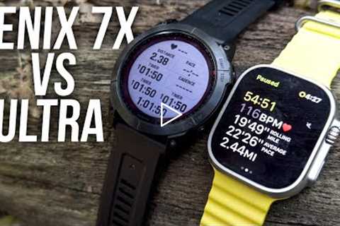 Apple Watch Ultra vs Garmin Fenix 7X - Real Life Trail Run / Hike Comparison!