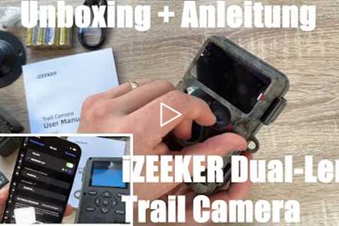 iZEEKER Dual-Lens Trail Camera 4K, 48MP WiFi BT Trail Cam with Nightvision unboxing &..