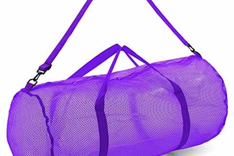 Champion Sports Mesh Duffle Bag with Zipper and Adjustable Shoulder Strap, 15” x 36” - Multipurpose,..