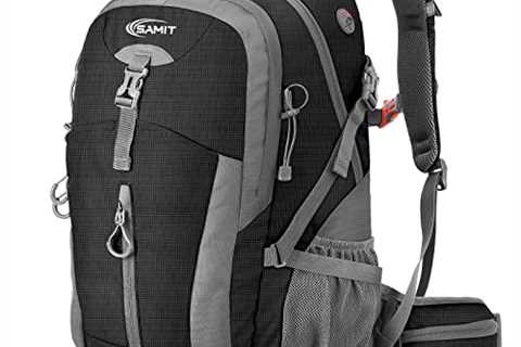 SAMIT Hiking Backpack 40L Camping Backpack with Waterproof Rain Cover Hiking Daypack Lightweight..