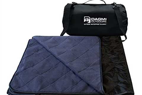 Outdoor Waterproof Blanket by Dagmi Outdoors - Large Fleece Stadium & Camping Blankets for Cold ..