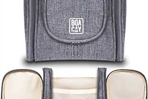 BOACAY Hanging Travel Toiletry Bag for Women and Men, Makeup and Shower Bag - The Camping Companion