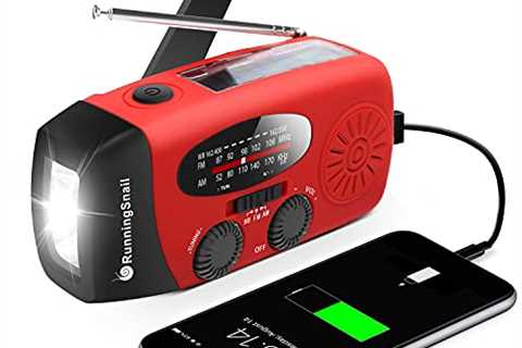 Emergency Hand Crank Radio with LED Flashlight for Emergency, AM/FM NOAA Portable Weather Radio..