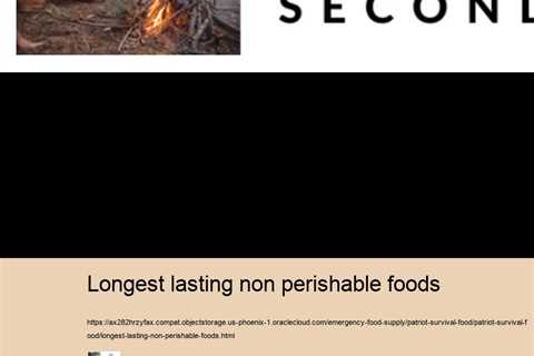 longest lasting non perishable foods