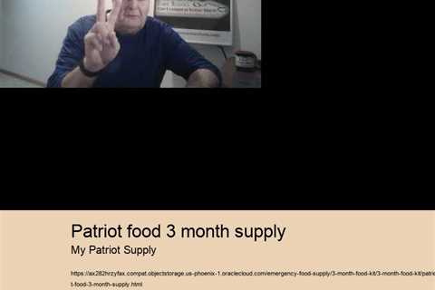 patriot food 3 month supply