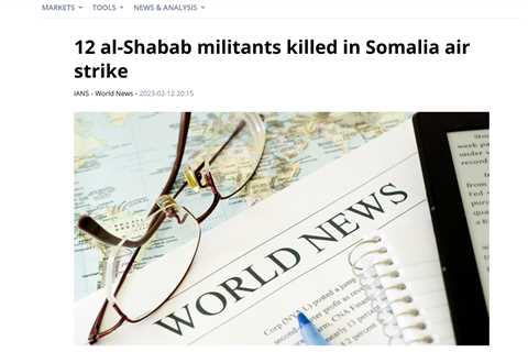 US Airstrike in Somalia Kills 12 Al-Shabaab Fighters, Supporting Somali Federal Government in..