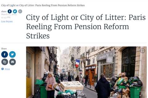 Paris in Crisis: Piles of Trash Clog the Streets as Strike Over Pension Reform Continues