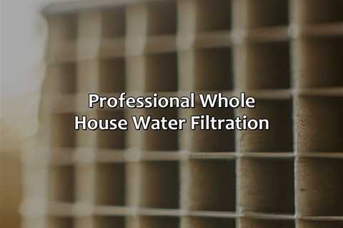 Professional Whole House Water Filtration