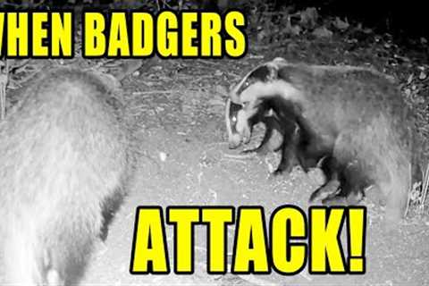 Badgers ATTACK A Bees Nest On TRAIL CAM:  FISH Left In The Woods Experiment