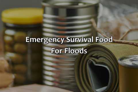 Emergency Survival Food For Floods