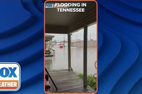 Significant Flooding In Union City, Tennessee