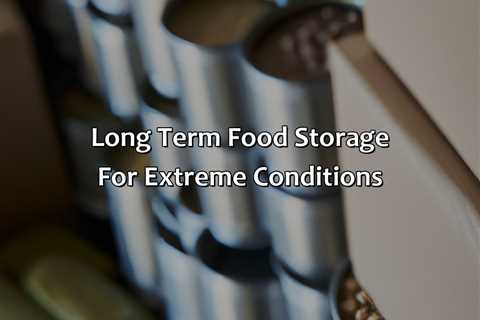 Long Term Food Storage For Extreme Conditions