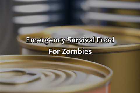 Emergency Survival Food For Zombies