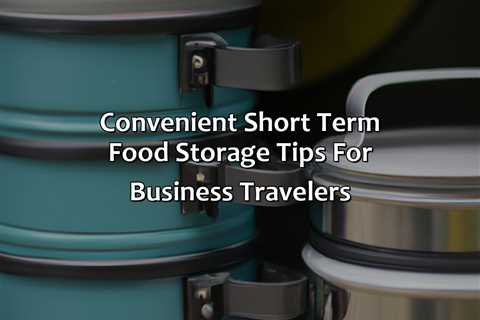 Convenient Short Term Food Storage Tips For Business Travelers