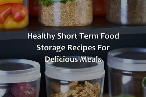 Healthy Short Term Food Storage Recipes For Delicious Meals