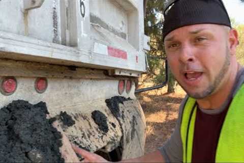 DIRTY JOBS !! Rookie END DUMP driver !! Tarp Gets Stuck we FREAK OUT