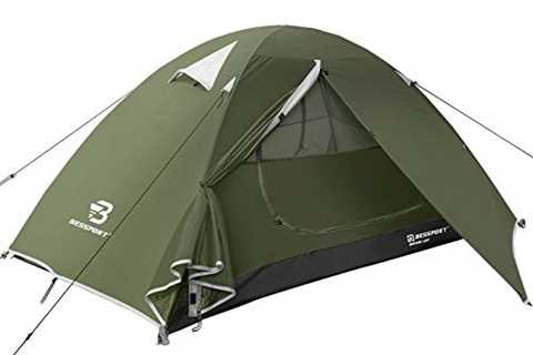 Bessport Camping Tent 2 Person Tent Waterproof Two Doors Tent Easy Setup Lightweight for Outdoor,..