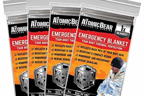 Emergency Blanket or Space Blanket - Ideal as Survival Thermal Protection - Very Light Double Sided ..