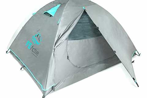 FE Active 4 Person Tent - Four Season 3-4 Man with 3000mm Waterproof Rip-Stop, Full Rainfly,..