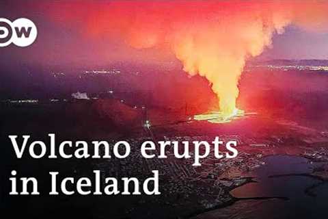 Volcano eruption in Iceland threatens nearby Grindavik | DW News