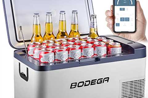 BODEGA 12 Volt Car Refrigerator, 20 Quart (18L) Portable Freezer Car Fridge (-4℉~68℉), Electric..