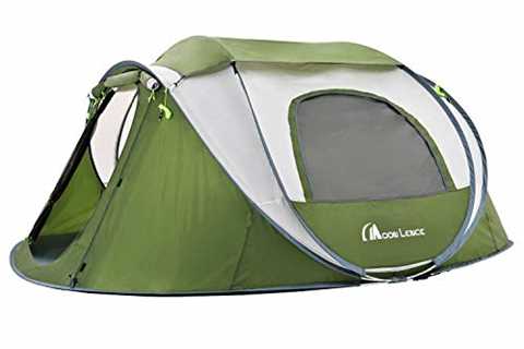 Moon Lence Pop up Tent 4 Person Camping Tent Waterproof Tent 3 Ventilated Mesh Windows,2 Big Doors..