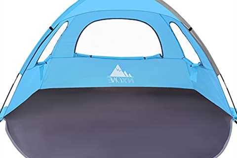 NXONE Beach Tent Sun Shade Shelter for 2-3 Person with UV Protection, Extended Floor, 3 Mesh Roll..