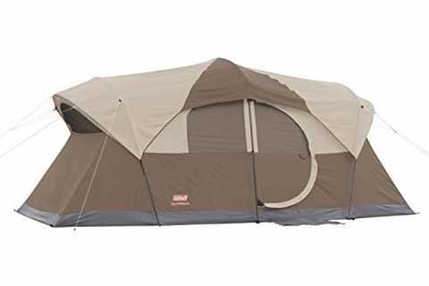 Coleman WeatherMaster 10-Person Camping Tent, Large Weatherproof Family Tent with Room Divider and..