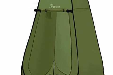 WolfWise Portable Pop Up Privacy Shower Tent Spacious Changing Room for Camping Hiking Beach Toilet ..