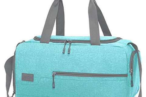 MarsBro Water Resistant Sports Gym Travel Weekender Duffel Bag with Shoe Compartment Tiffany Blue - ..