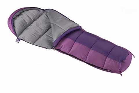 Wenzel Backyard Girls 30-Degree Sleeping Bag, Purple - The Camping Companion