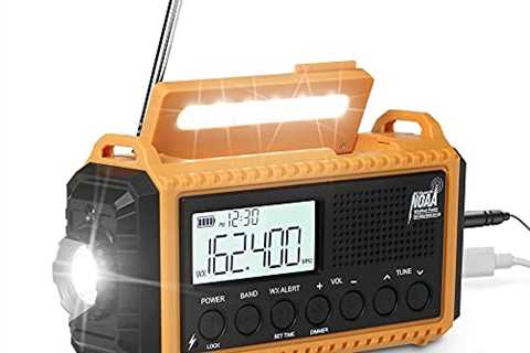 Emergency Radio, Solar Hand Crank Weather Radio Battery Portable AM/FM/Shortwave/NOAA Radio with..