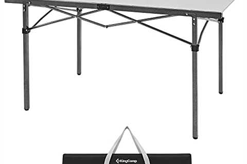 KingCamp Camping Table Folding Portable Table Aluminum Roll Up Lightweight Foldable Large Camp..