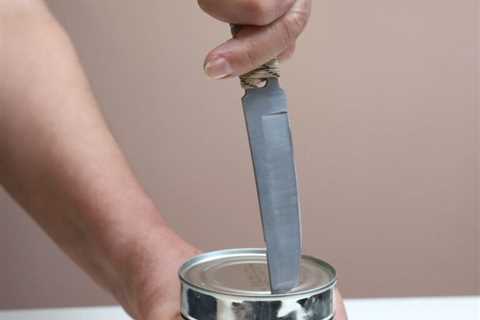 Opening a Can With a Knife (Regular, Tip, Heel, and Belly)
