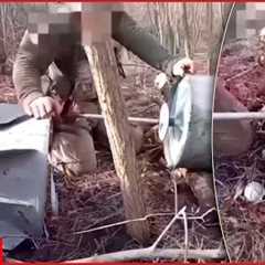 Russian soldiers show RBK-500 fired at their position