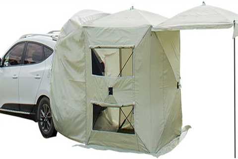 UYSELA Automatic Car Tent | Windproof, Waterproof, & UV Protected Tailgate Shelter for SUVs..
