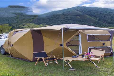 Explore the Outdoors: Waterproof Car Tailgate Tent for 6-8 People, Double Layer Sun Shelter, Car..